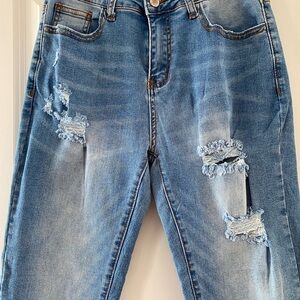 Classic Women's Distressed Blue Jeans